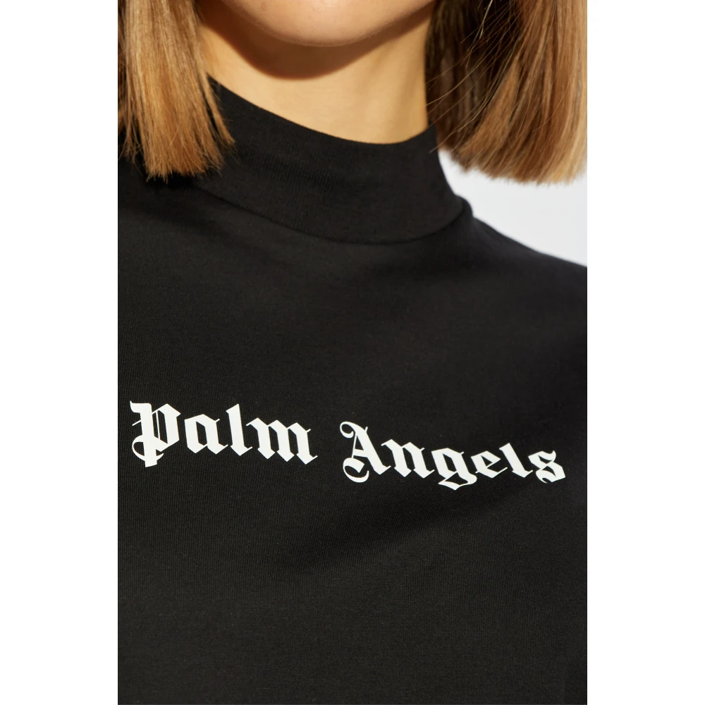 Palm Angels T-shirt met logo Black Dames