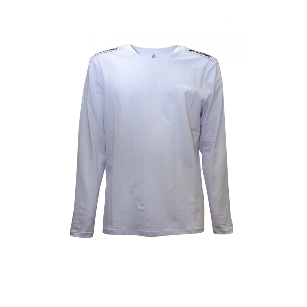 Moschino Wit T-shirt met logo detail White Heren