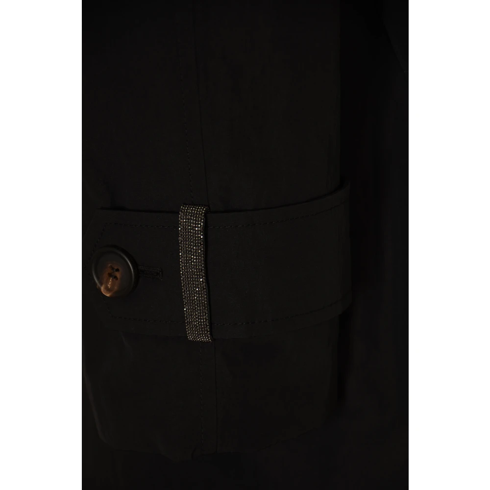 BRUNELLO CUCINELLI Gewatteerde Jas Black Dames