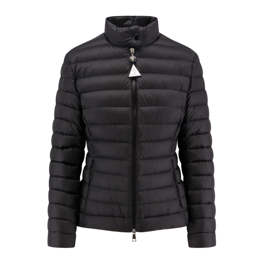 Moncler Nylon donsjack met ritssluiting Black Dames