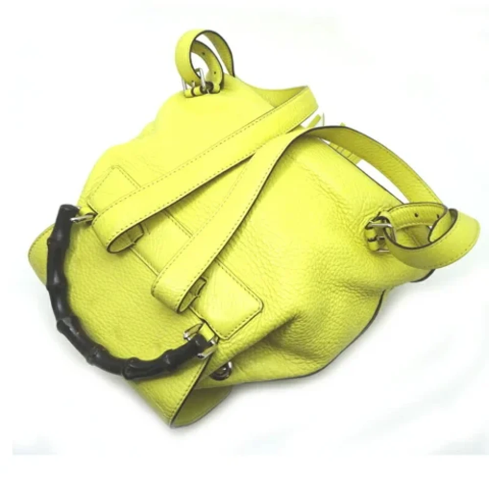 Gucci Vintage Pre-owned Canvas gucci-bags Yellow Dames