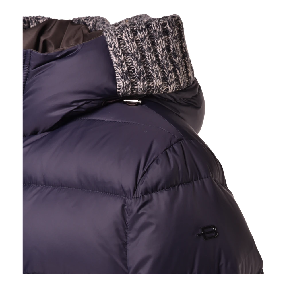 Baldinini Down jacket in blue nylon Blue Heren