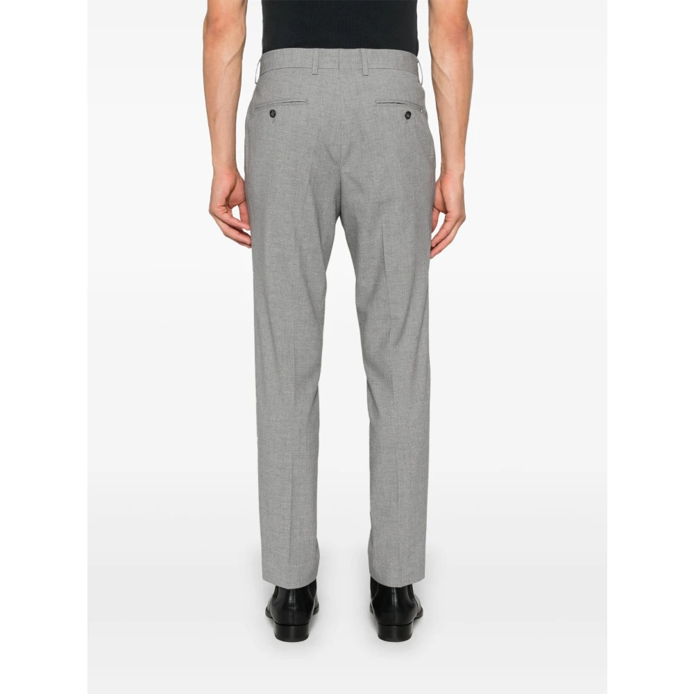 Hugo Boss Gemengde wollen broek met zijzakken Gray Heren
