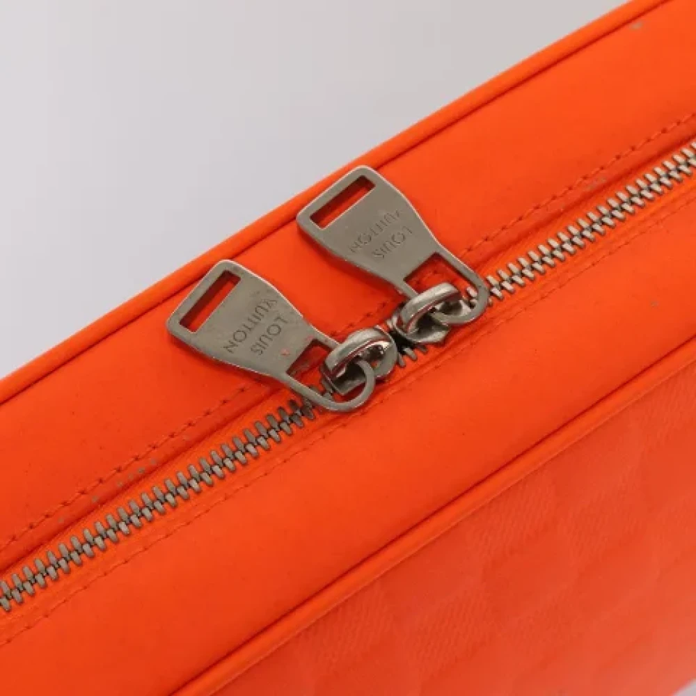 Louis Vuitton Vintage Pre-owned Leather clutches Orange Dames