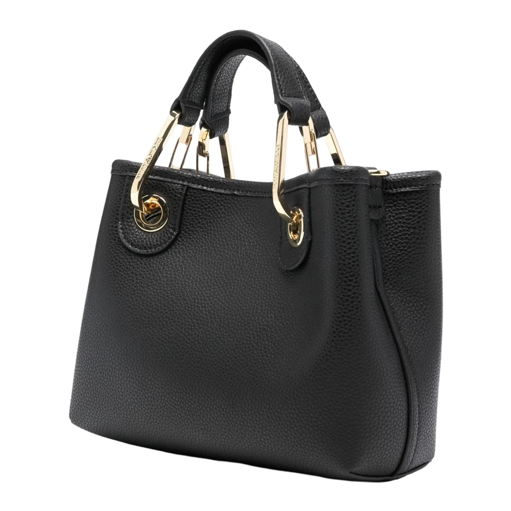 Emporio Armani Multicolor Leren Handtas met Magneetsluiting Black Dames