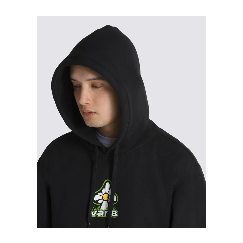 Vans Katoenen hoodie met logoprint Black Heren
