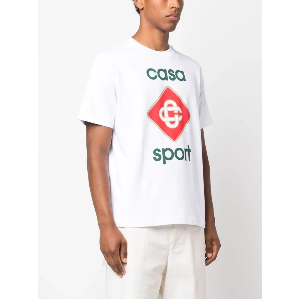 Casablanca Crewneck T-shirt White Heren