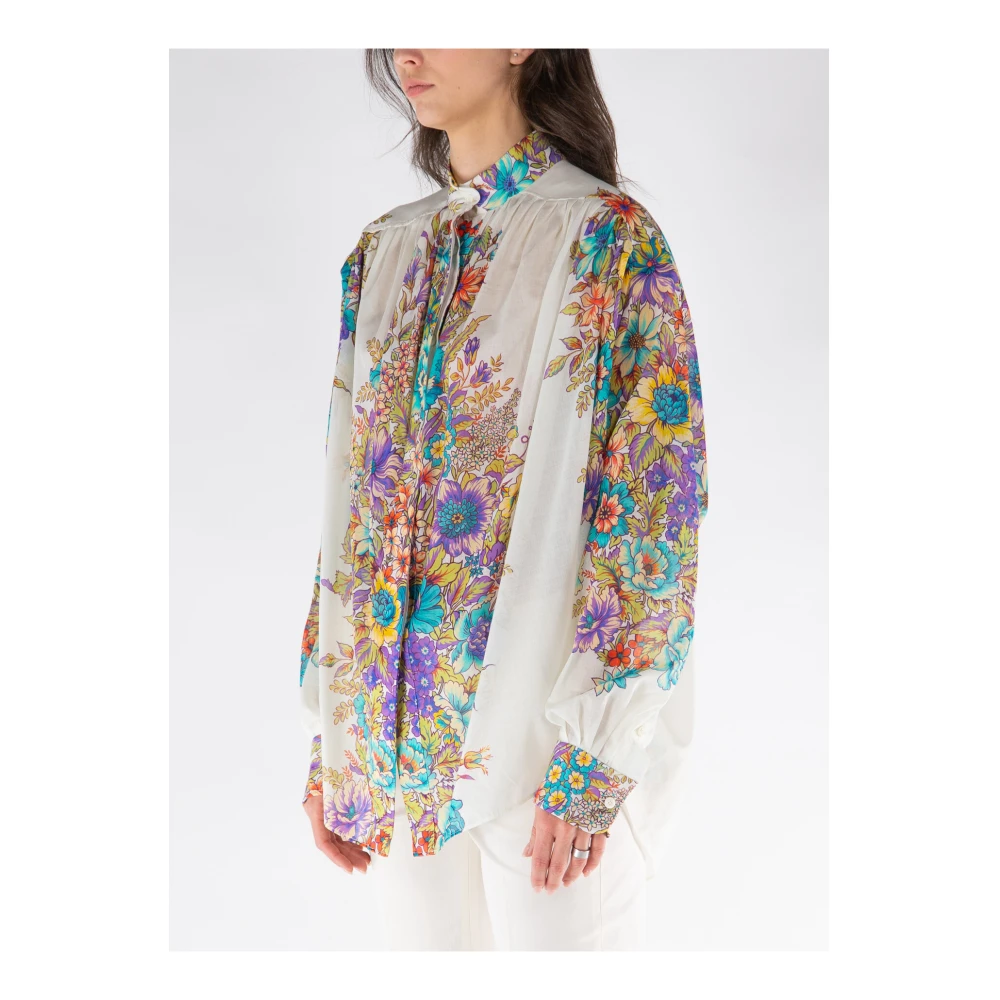 ETRO Katoenen overhemd met print Multicolor Dames