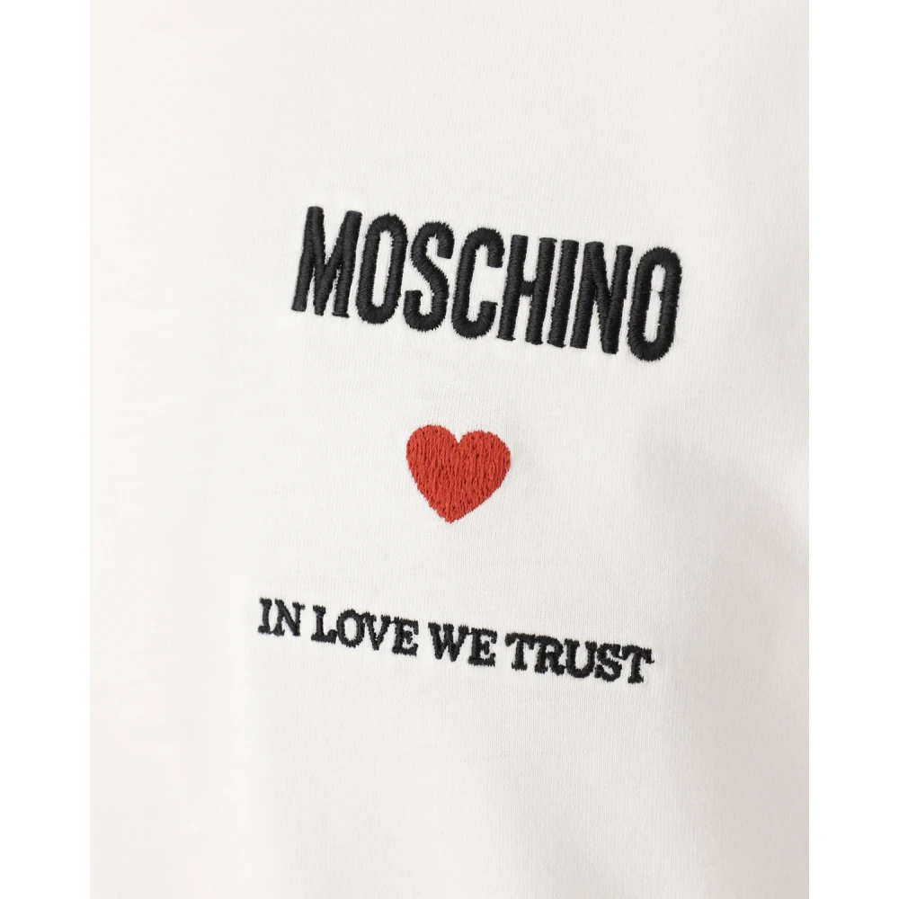 Moschino Liefde Vertrouwen Jersey T-shirt White Heren