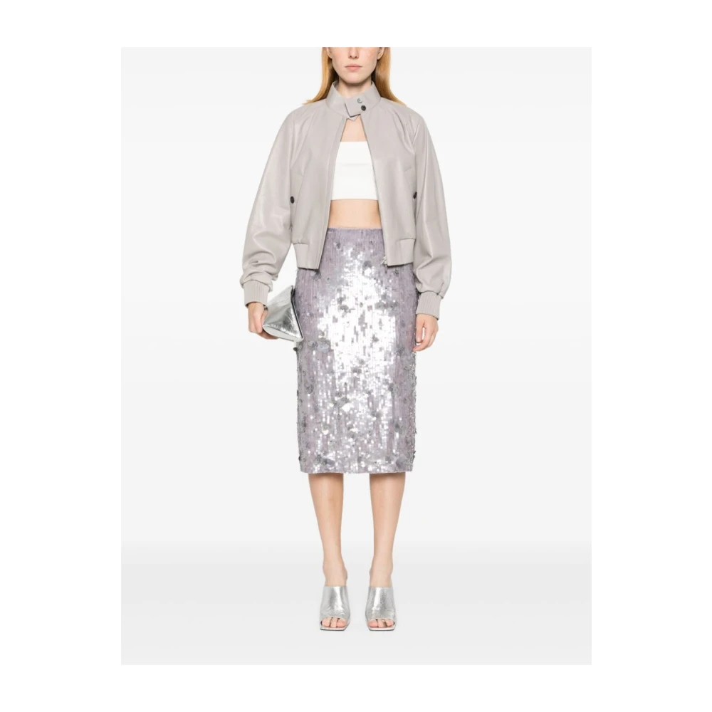 P.a.r.o.s.h. Lichtgrijs Melange Rok Gray Dames