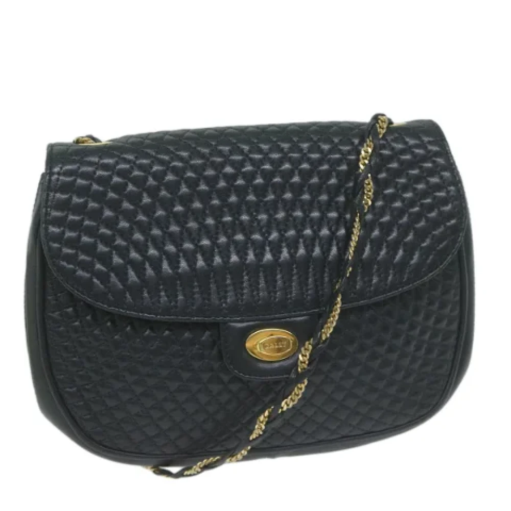 Bally Pre-owned Leather shoulder-bags Blue Dames
