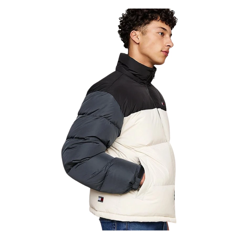 Tommy Hilfiger Kleur blok pufferjas met afneembare capuchon Multicolor Heren