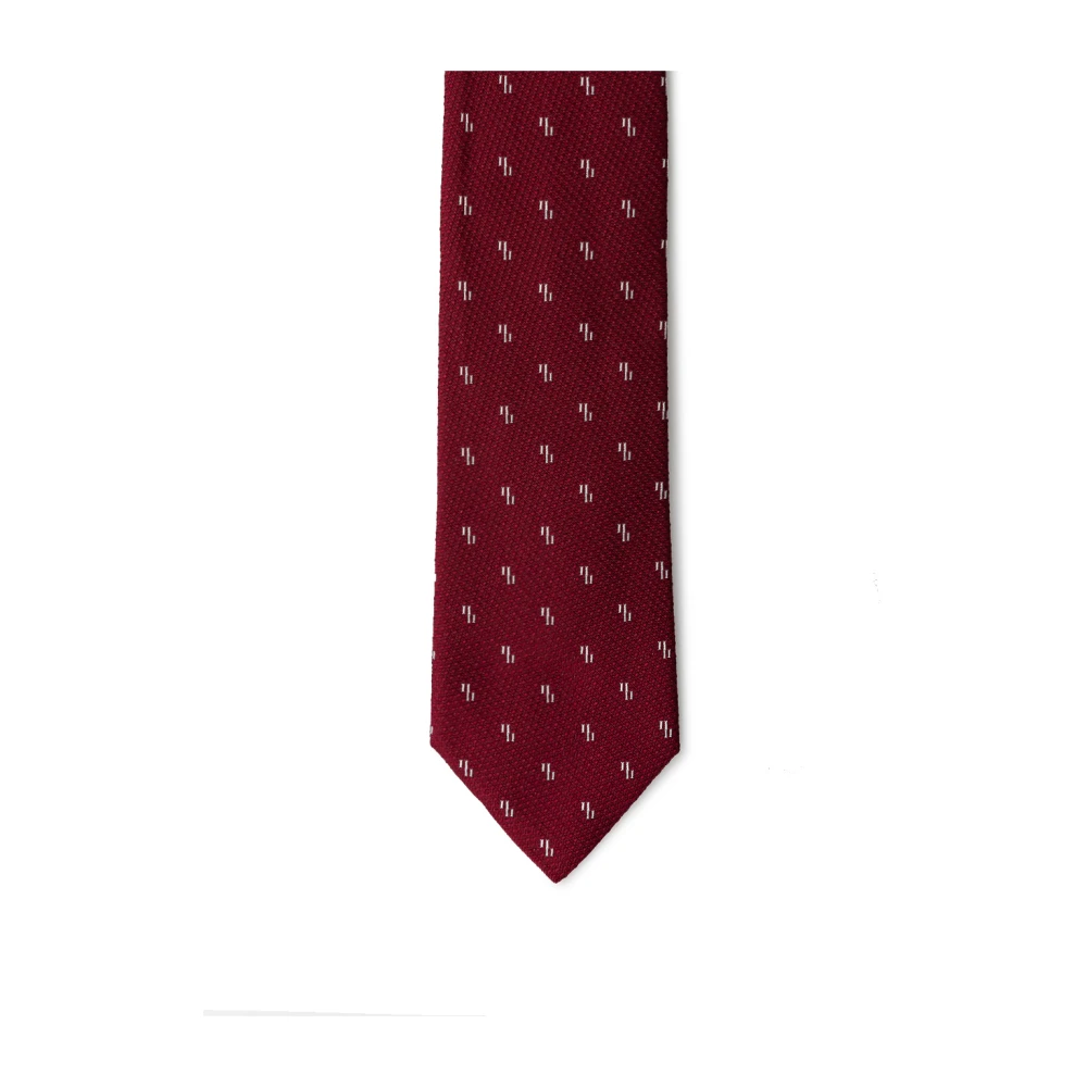 Emporio Armani Bordeaux Zijden Stropdas Red Heren