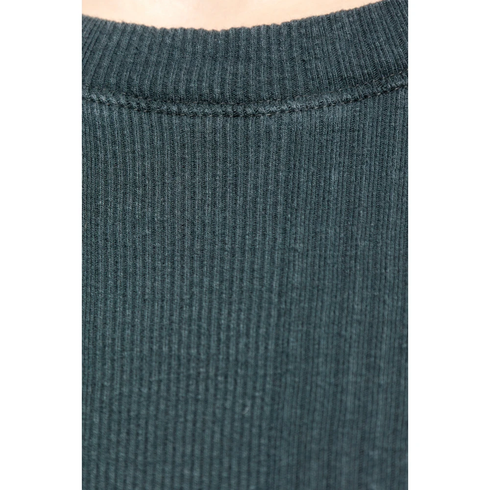 Maison Margiela Katoenen geribbeld t-shirt Gray Dames