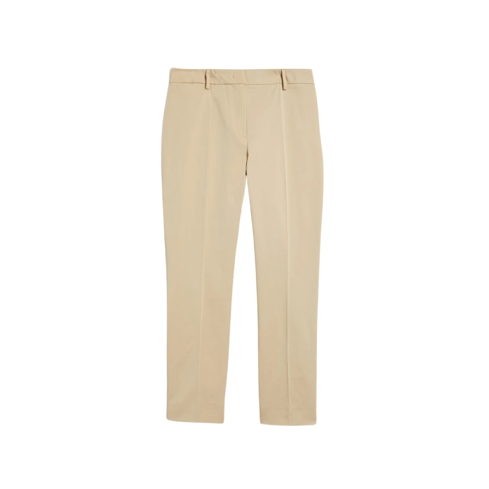 Max Mara Cecco Cropped Byxor Beige, Dam