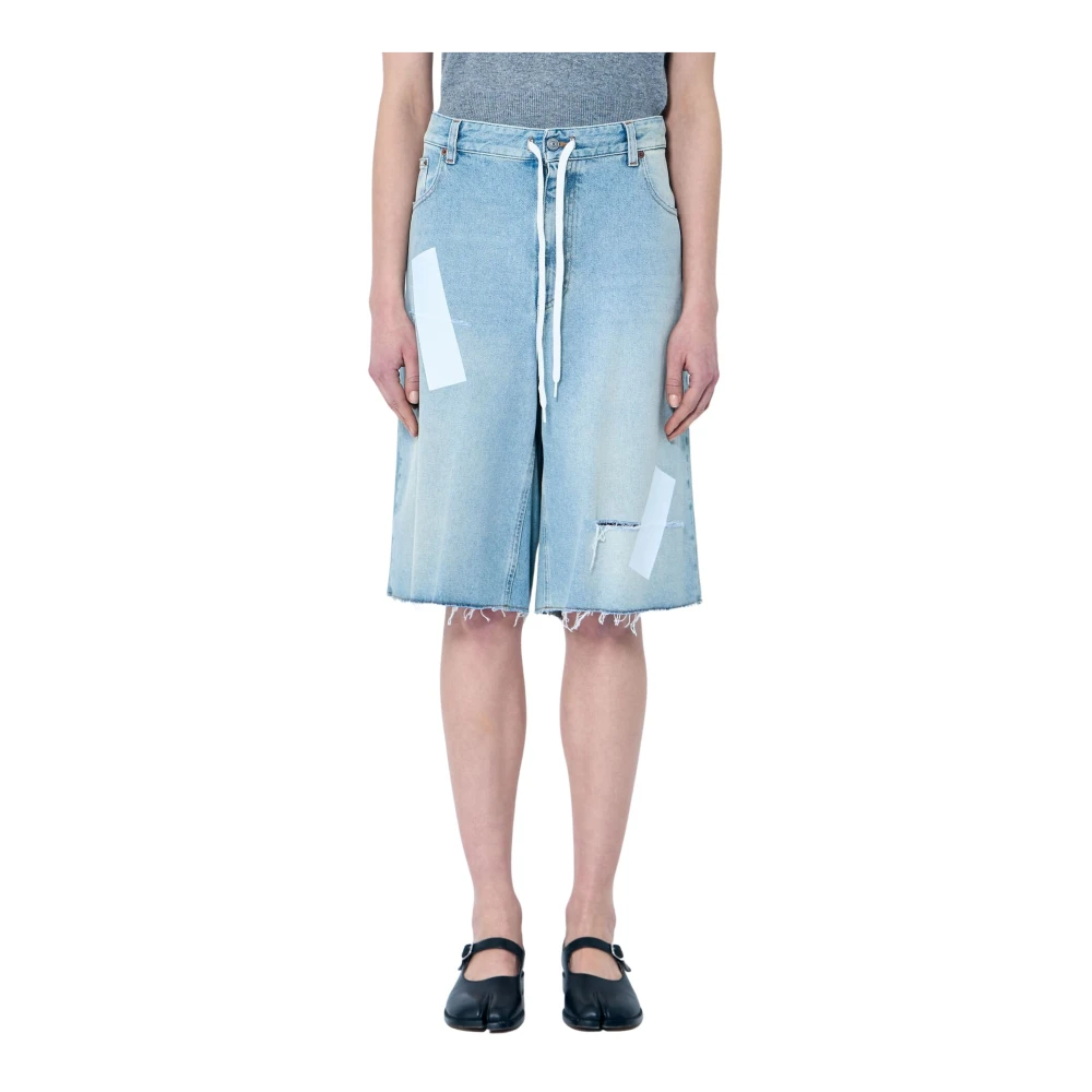 MM6 Maison Margiela Denim Shorts Blue Dames