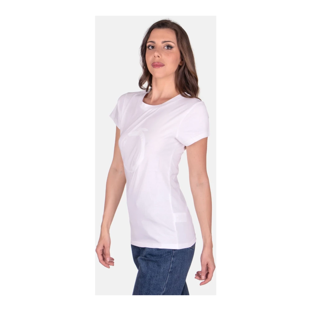 Trussardi Watercolor Logo T-shirt voor Vrouwen White Dames