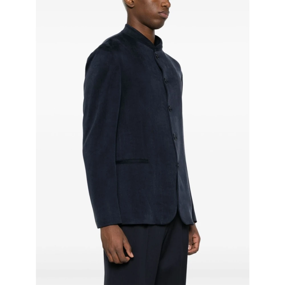 Giorgio Armani Blauw Navy Slim Fit Jas Blue Heren