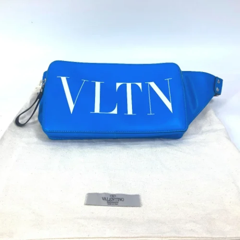 Valentino Vintage Pre-owned Leather crossbody-bags Blue Dames