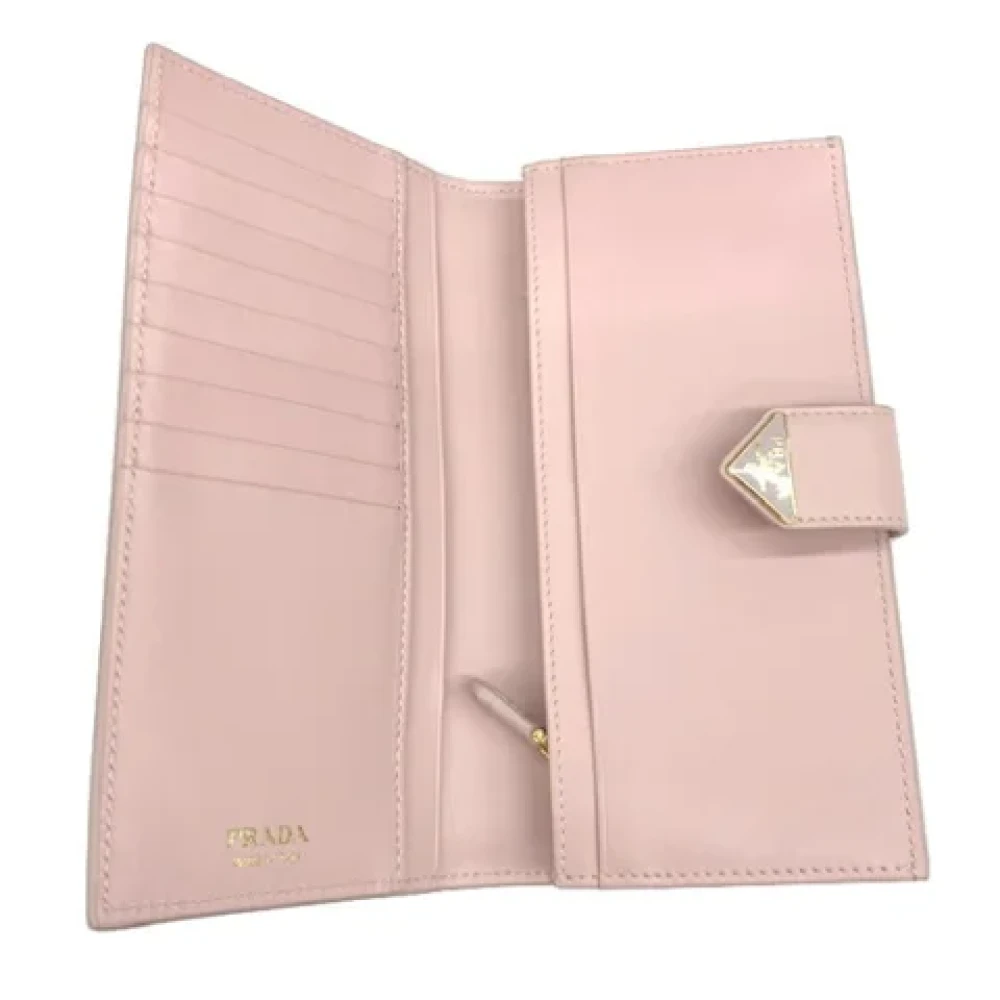 Prada Vintage Pre-owned Leather wallets Pink Dames
