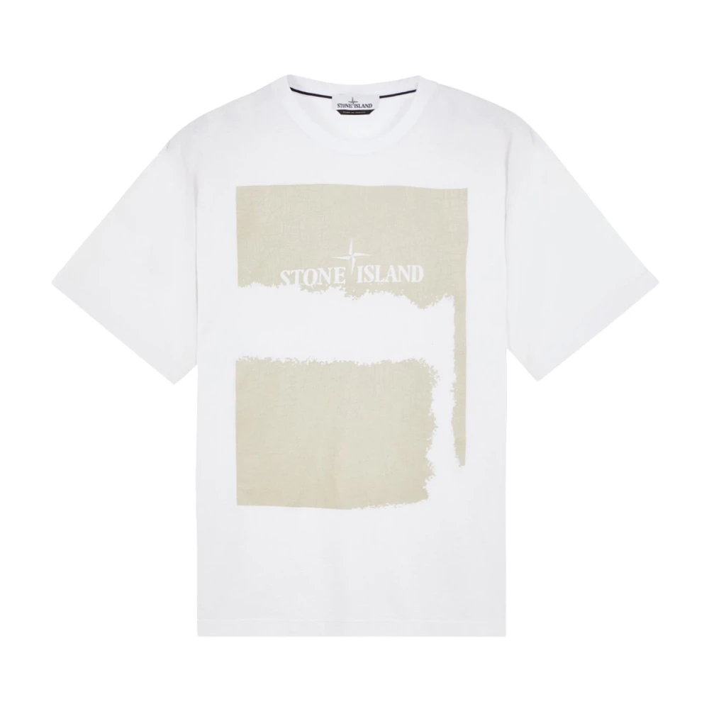Stone Island Casual Katoenen T-shirt White Heren