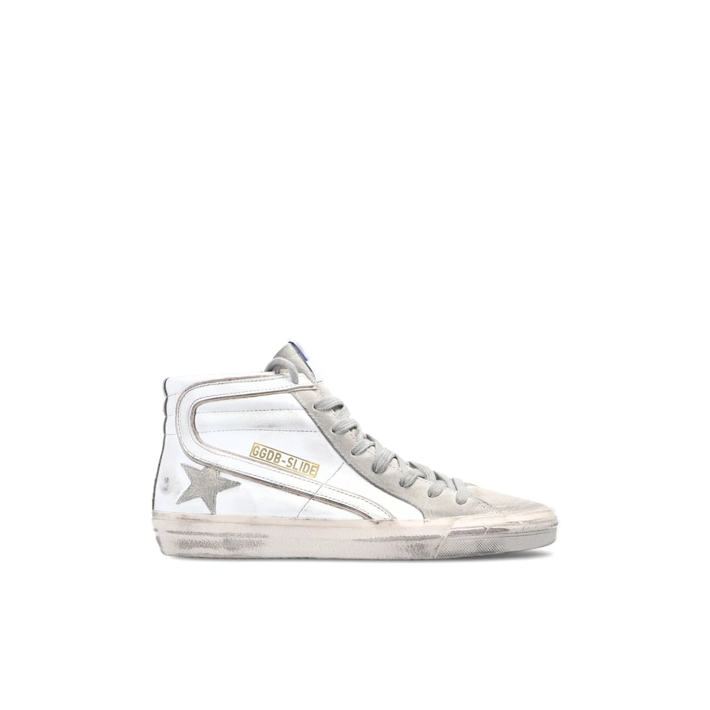 Golden Goose Women's White/Golden Slide Sneakers