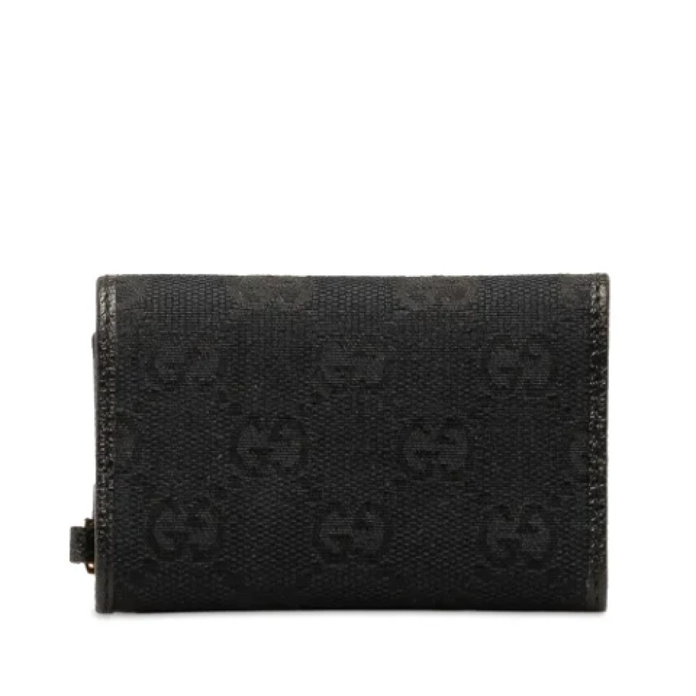 Gucci Vintage Pre-owned Canvas wallets Black Dames