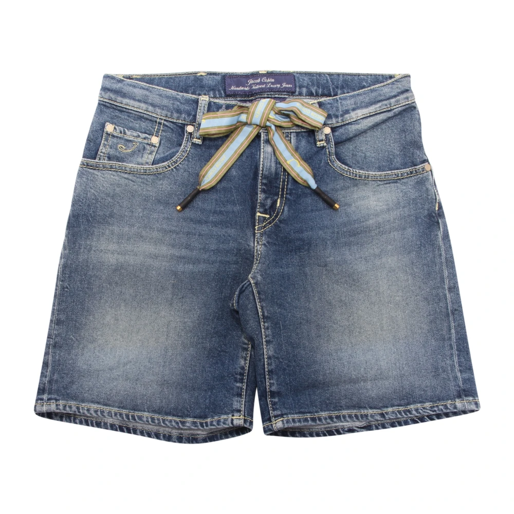 Jacob Cohën Vrouw Blauw Relaxte Bermuda Shorts Gemaakt In Italië