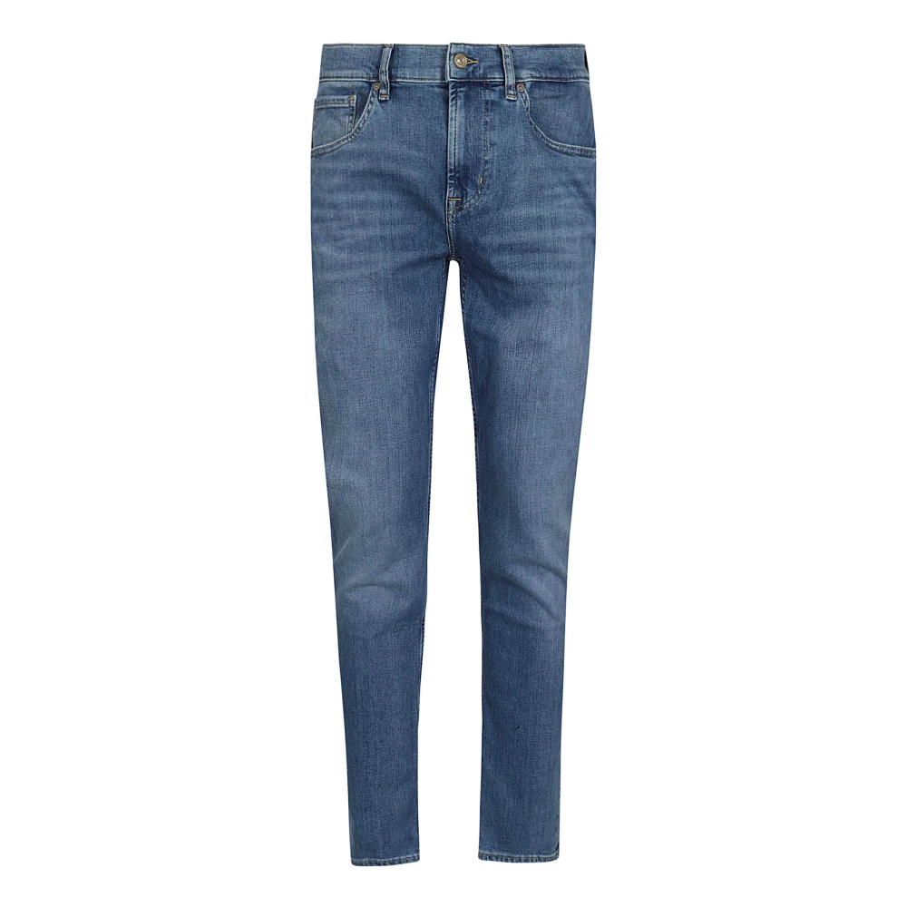 7 For All Mankind Slim Fit Jeans Donkerblauw Blue Heren