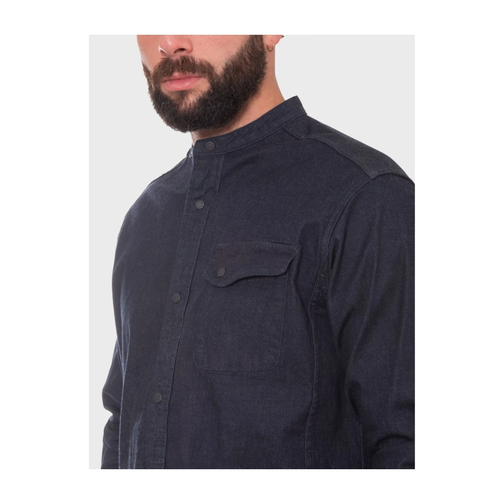 White Mountaineering Denim Overhemd Blue Heren