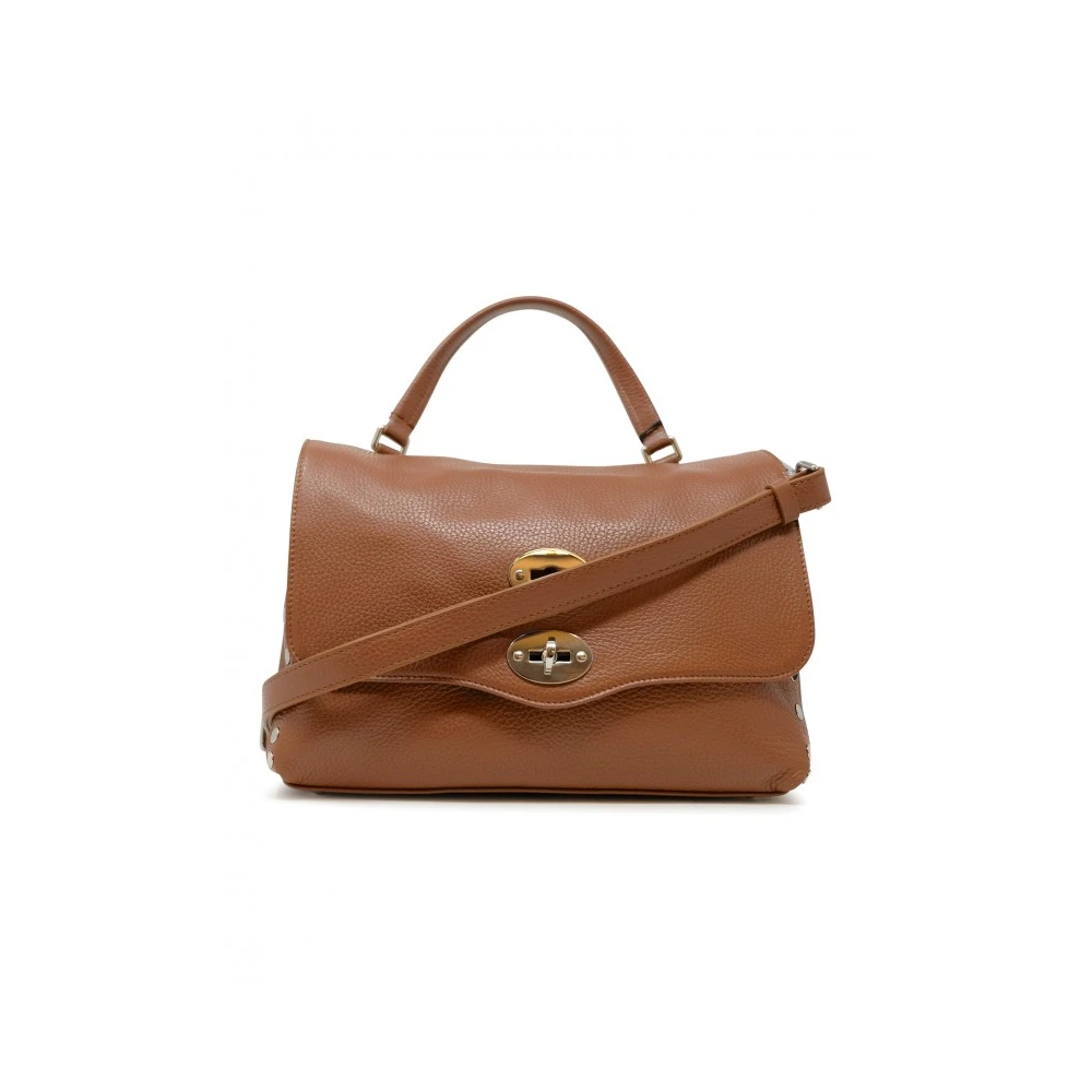 Zanellato Bruine Leren Handtas Postina Stijl Brown Dames