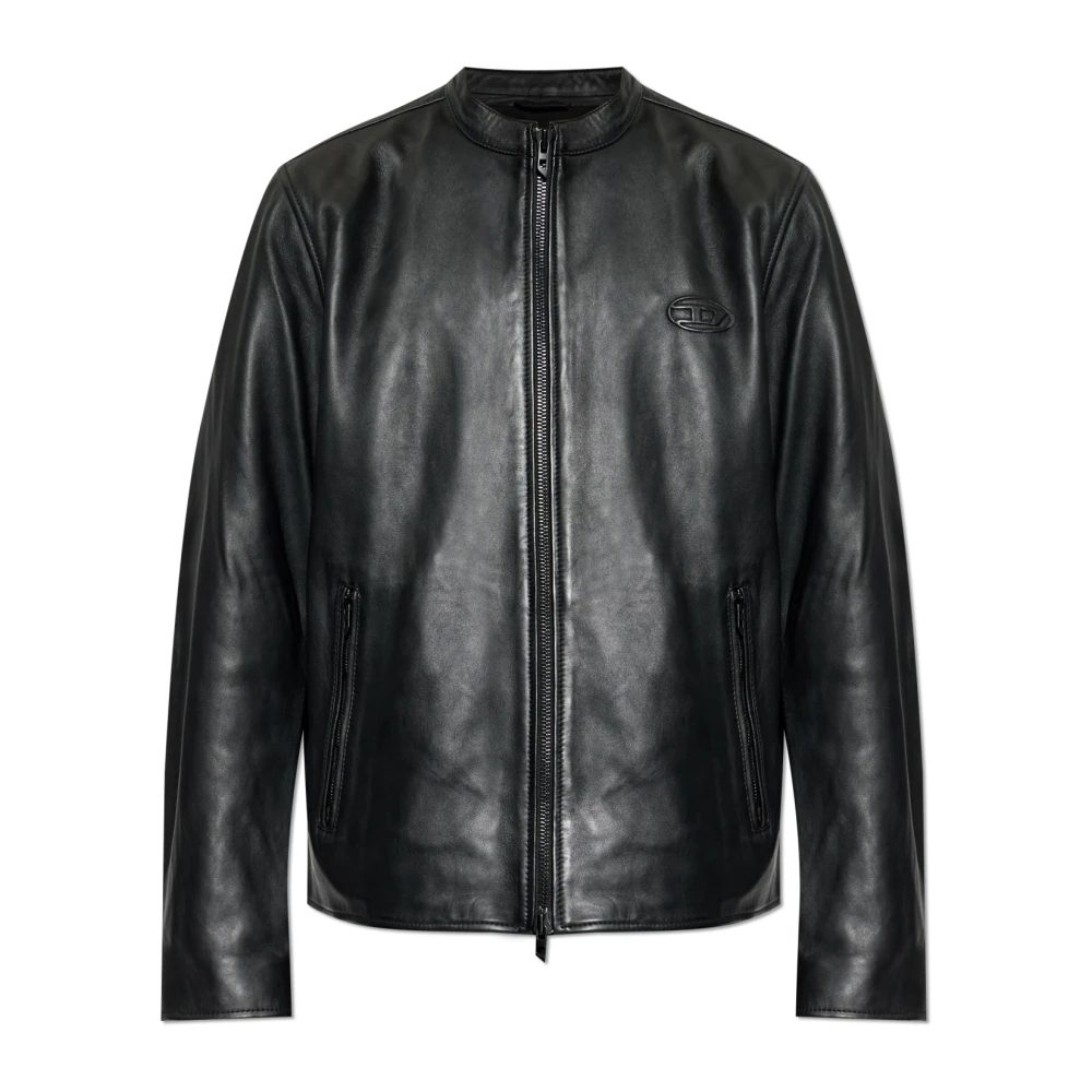 Diesel Svart L-Tad-Wrd Jacka