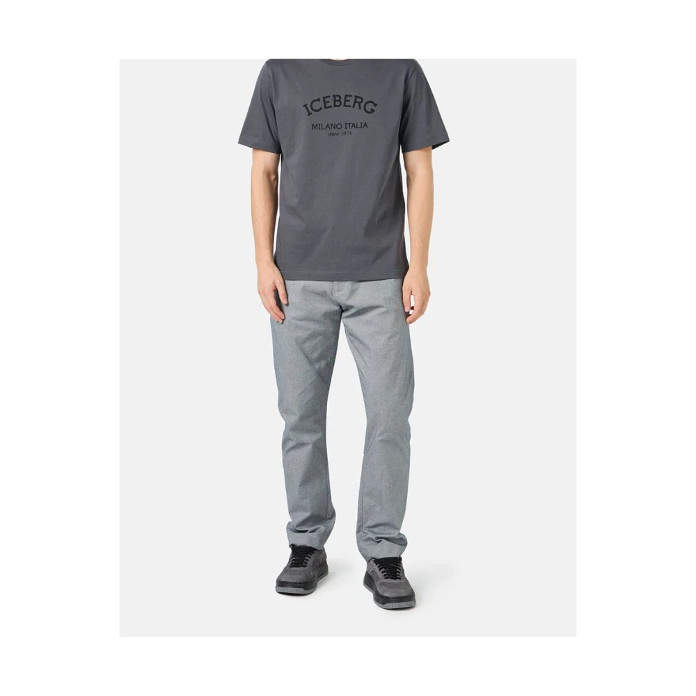 Iceberg T-shirt met ijsberglogo Gray Heren