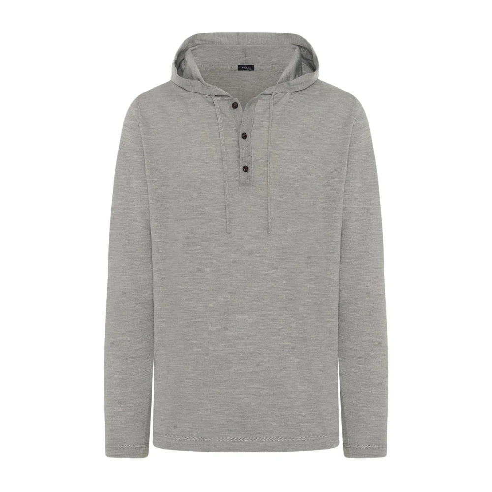 Kiton Kasjmier Hoodie Gray Heren