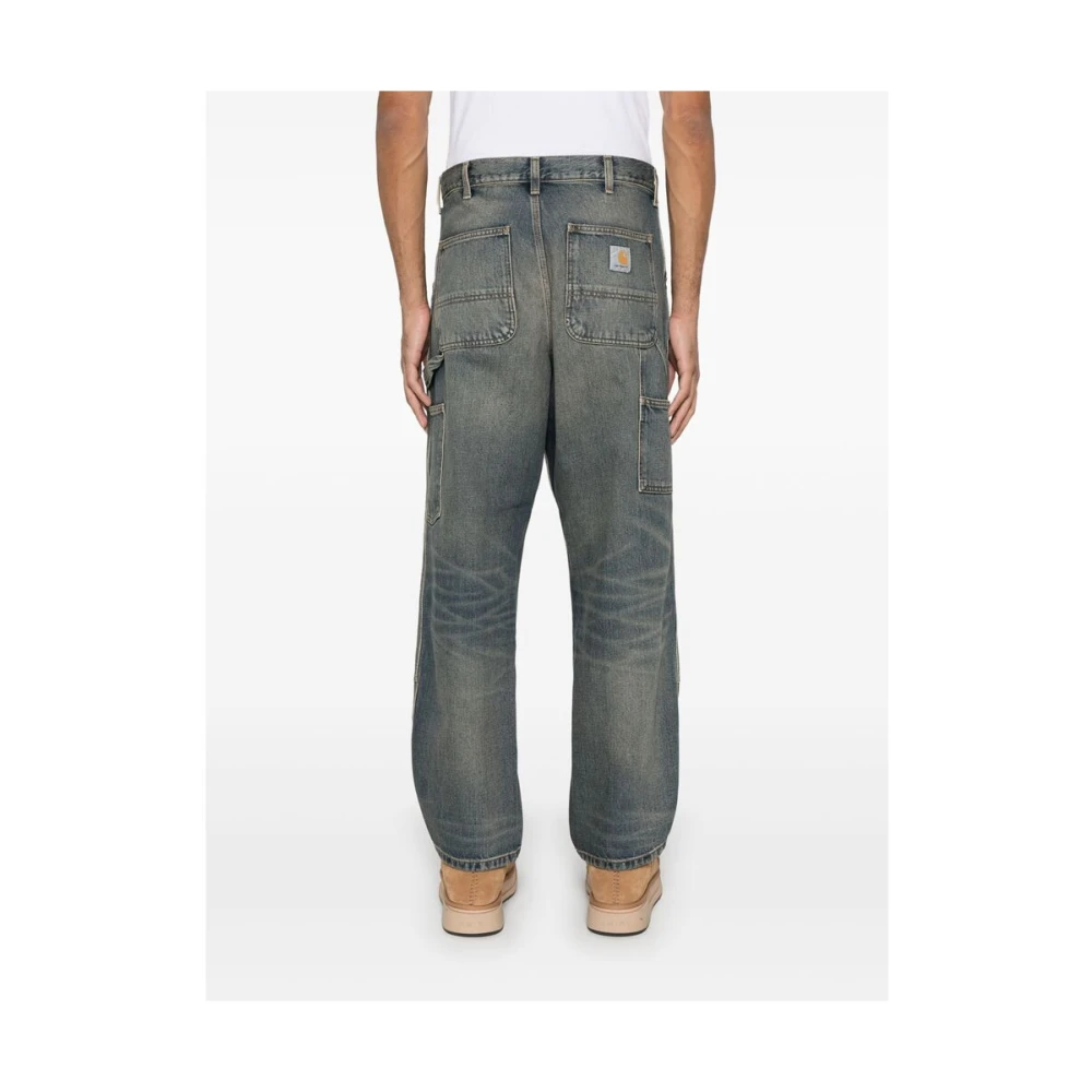 Carhartt WIP Blauwe Cargo Jeans met Verborgen Rits Blue Heren