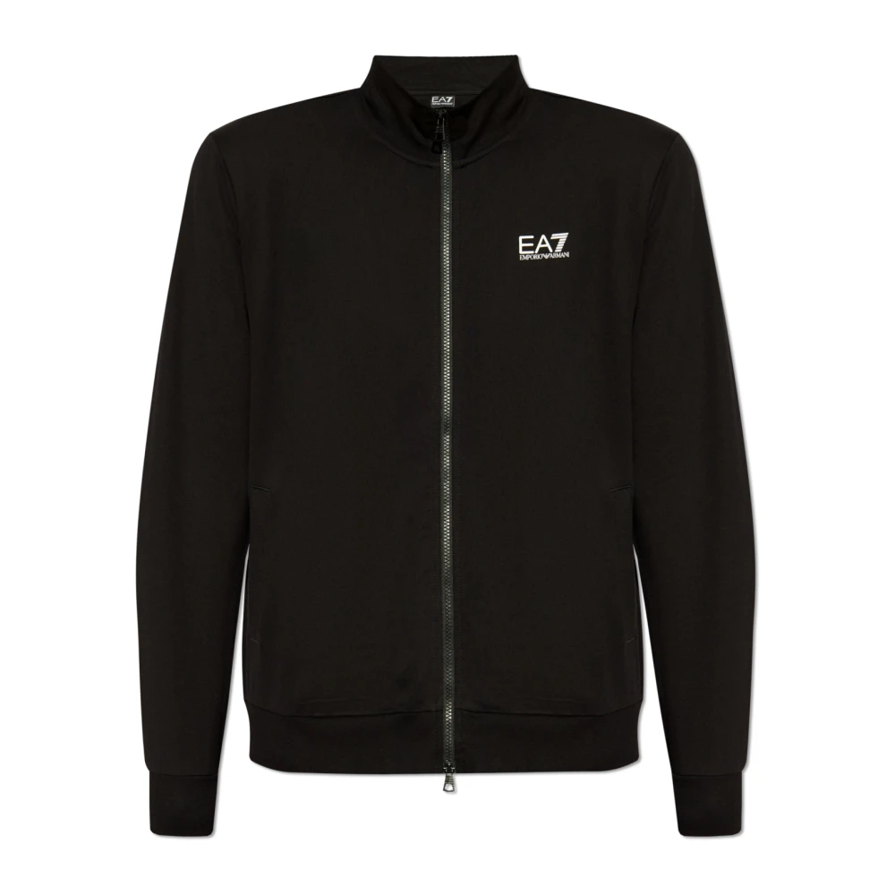 Emporio Armani EA7 Sweatshirt met logo Black Heren