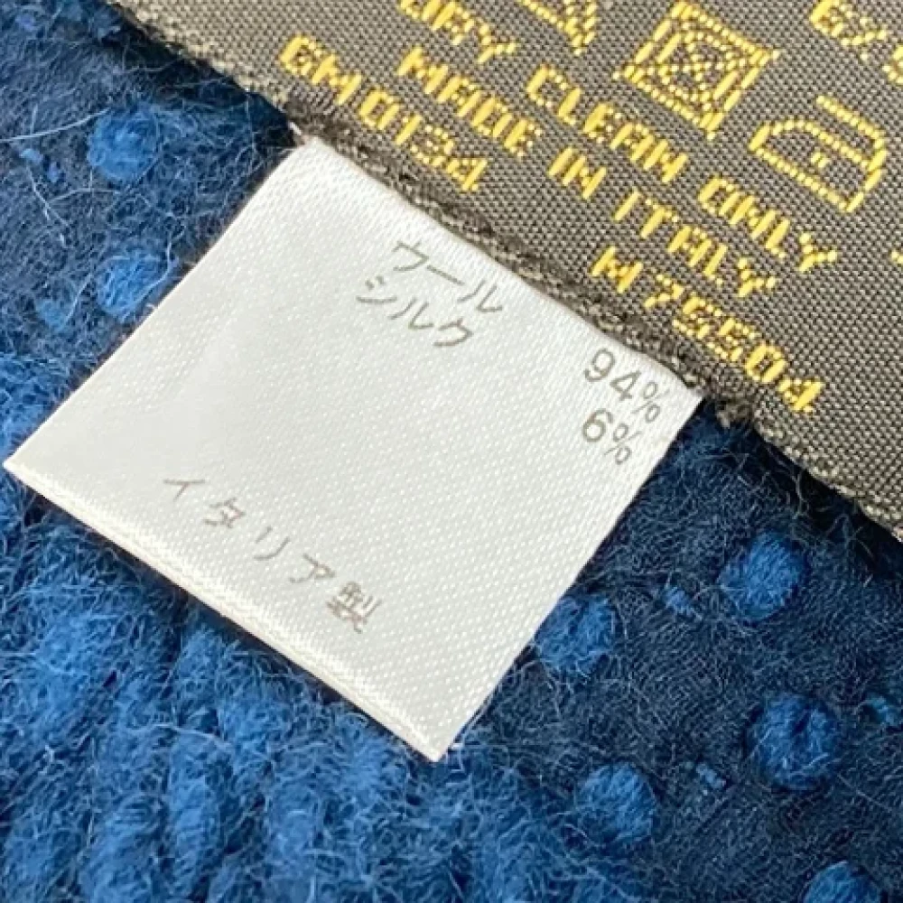 Louis Vuitton Vintage Pre-owned Silk scarves Blue Dames