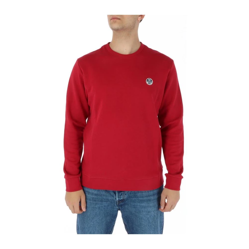 North Sails Men's Red Sweatshirts,, Long Sleeve Sweatshirt Extra Large
