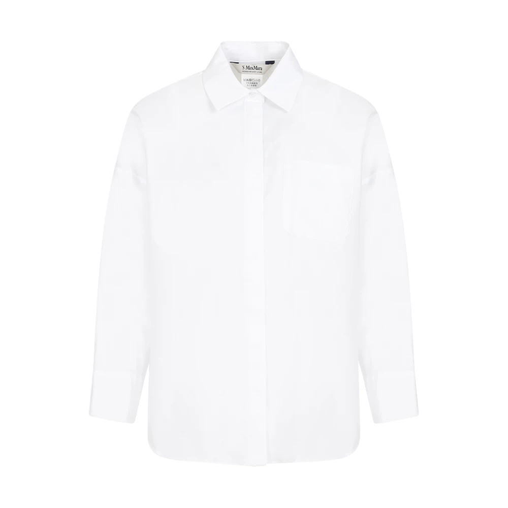Max Mara Witte Katoenen Shirt Lodola Stijl White Dames