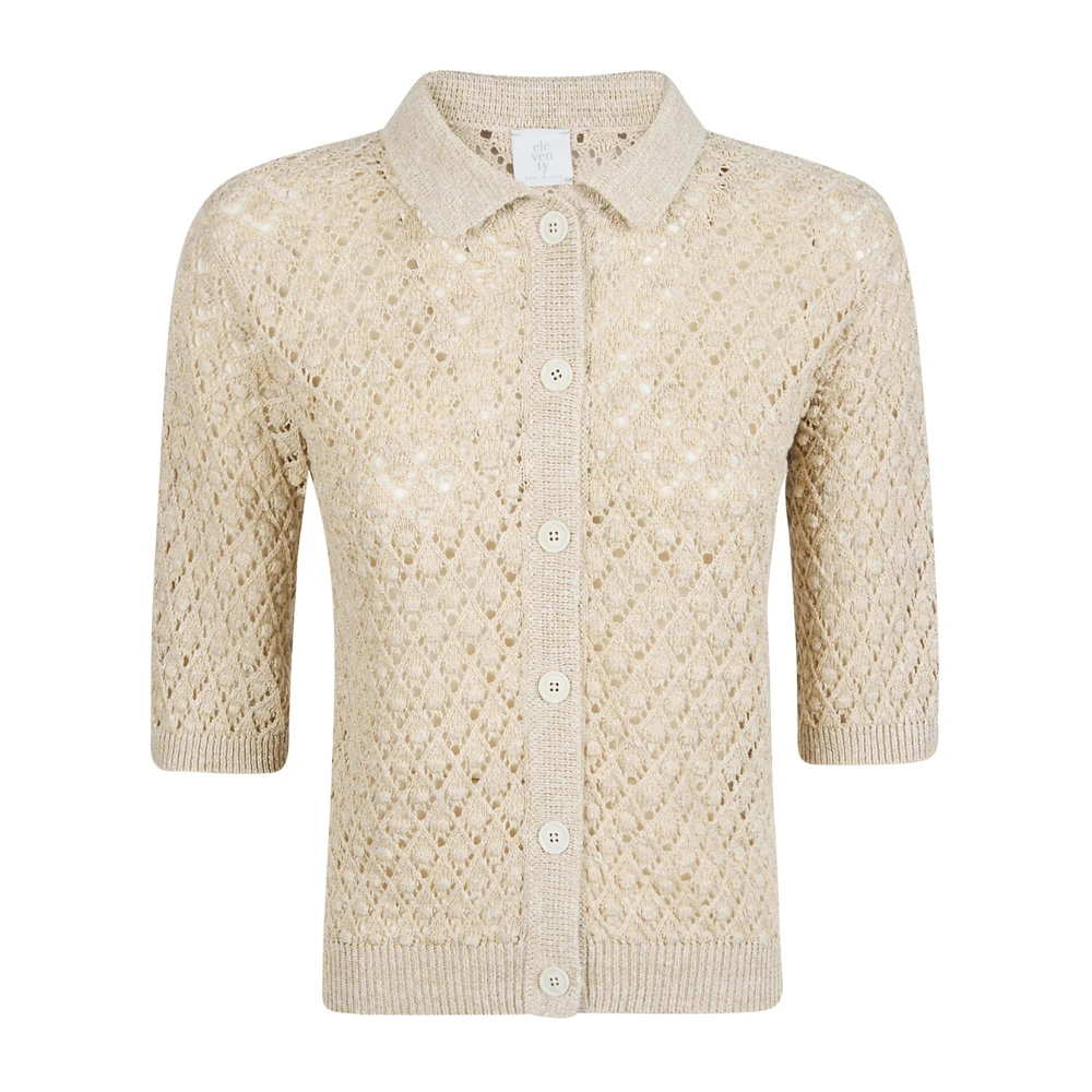 Eleventy Women's Beige Over Shirt - Cardigans - L - Knitwear