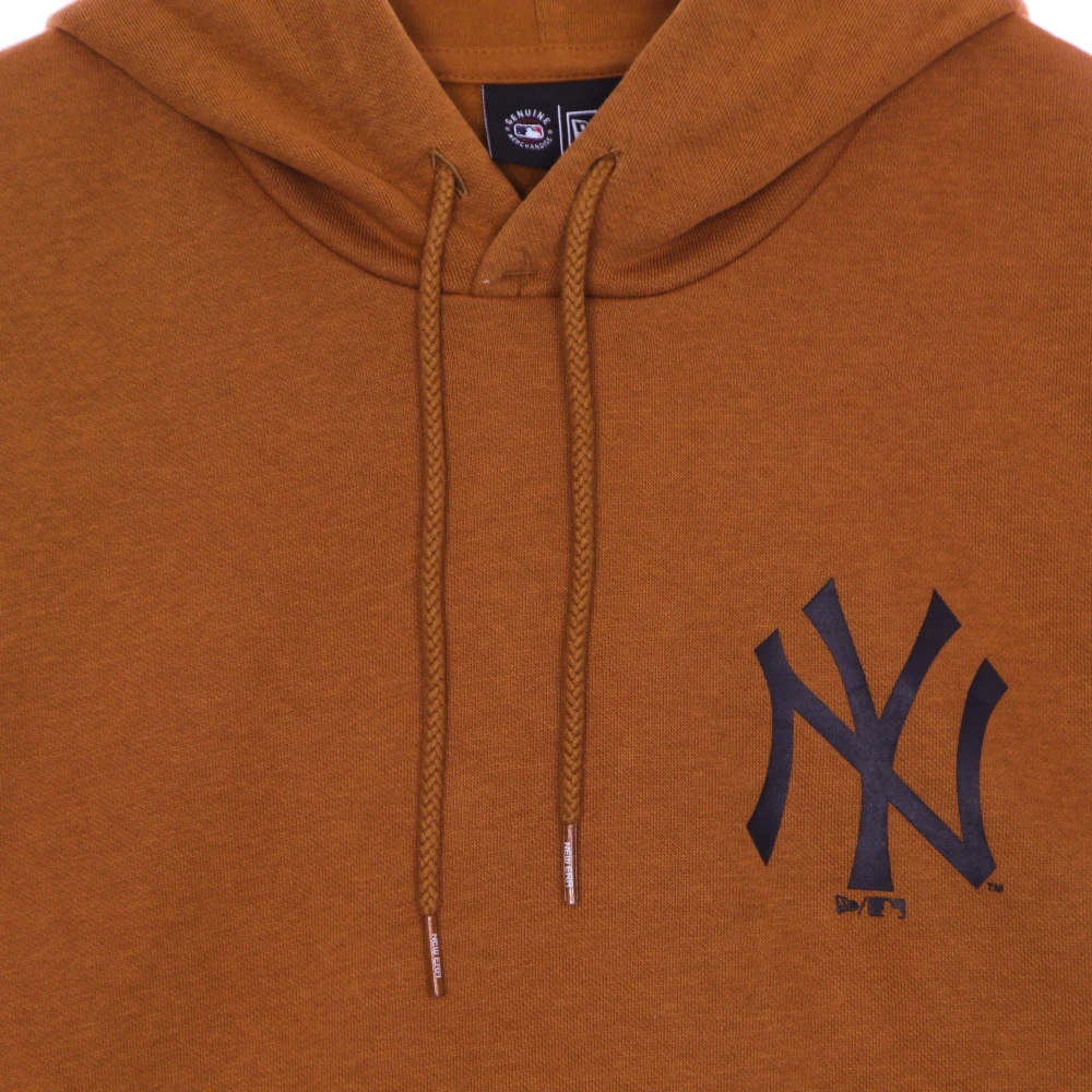 new era Yankees Logo Hoodie Sweatshirt Brown Heren