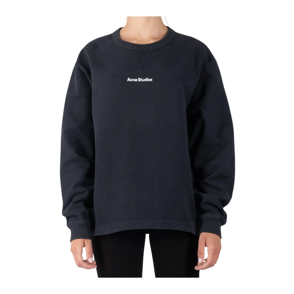 Acne Studios Zwarte katoenen sweatshirt Black Dames