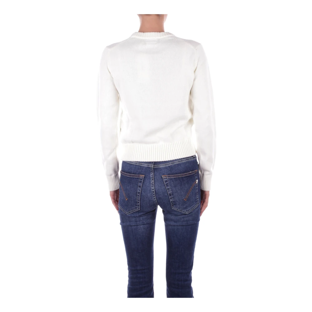 Guess Witte Logo Front Sweater White Dames