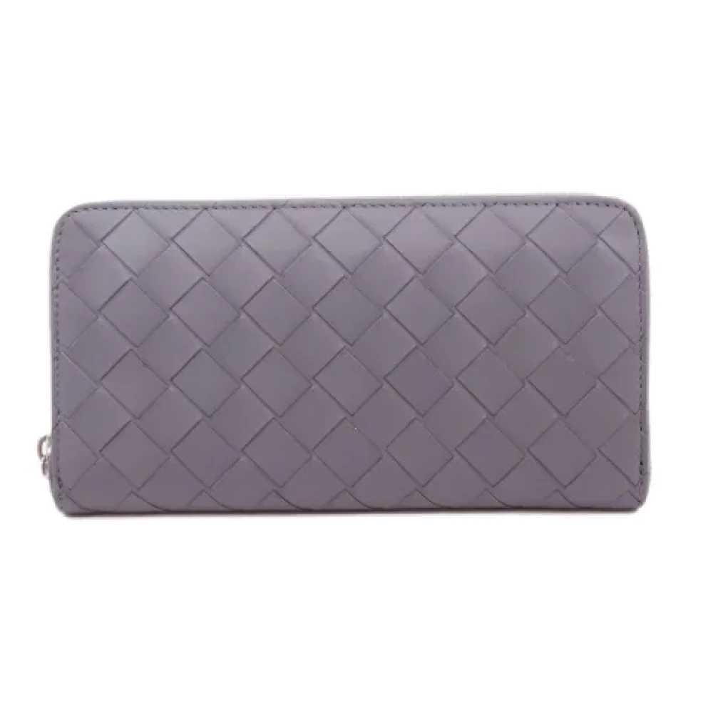 Bottega Veneta Vintage Pre-owned Leather wallets Gray Dames