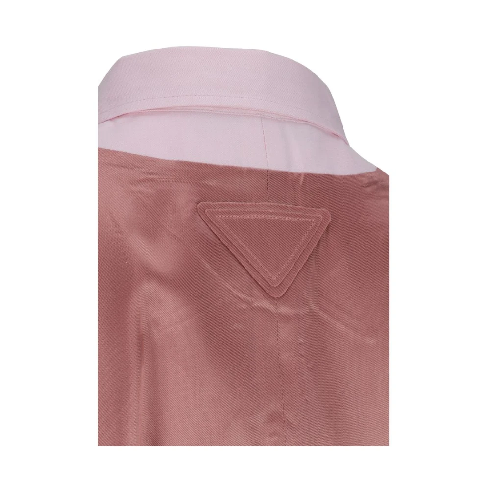 Prada Klassieke Katoenen Overhemd met Knoopsluiting Pink Dames