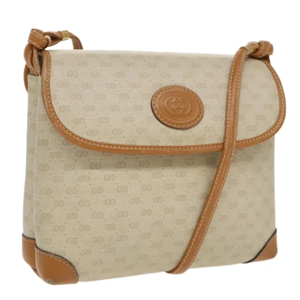 Gucci Vintage Pre-owned Canvas gucci-bags Beige Dames