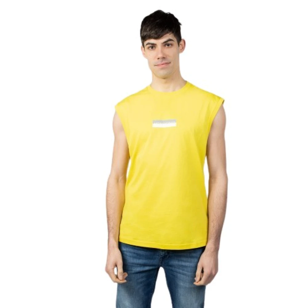 Antony Morato Heren Katoenen T-Shirt Yellow Heren