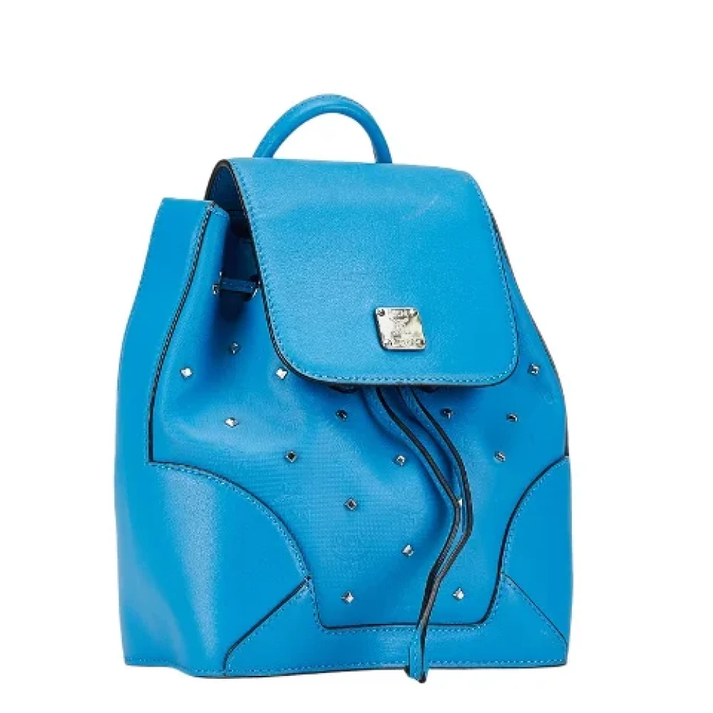 MCM Pre-owned Leather backpacks Blue Dames