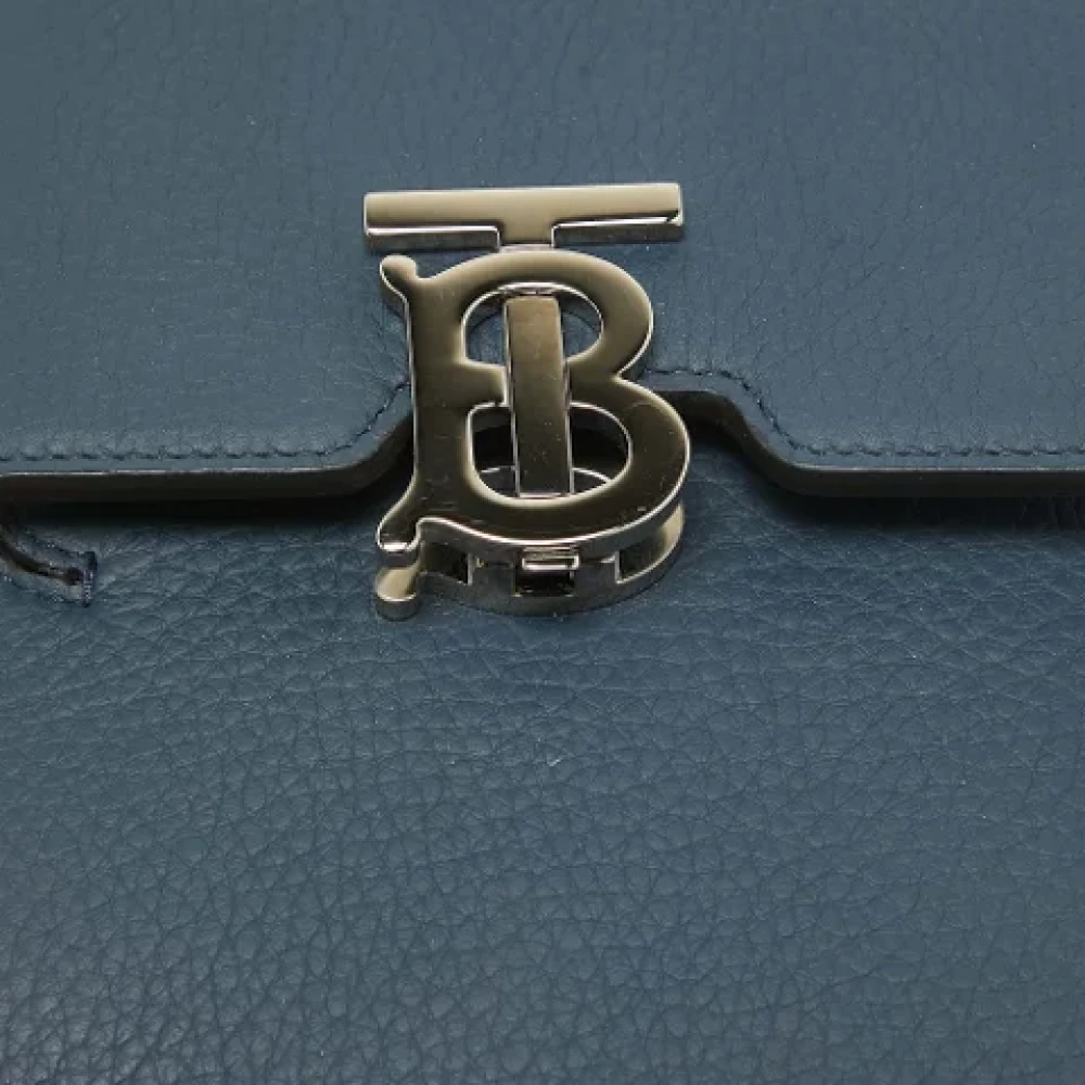 Burberry Vintage Pre-owned Leather shoulder-bags Blue Dames