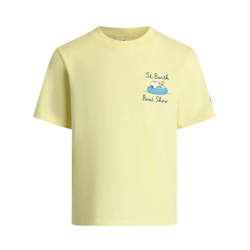 Saint Barth Snoopy T-Shirt Man Yellow Heren